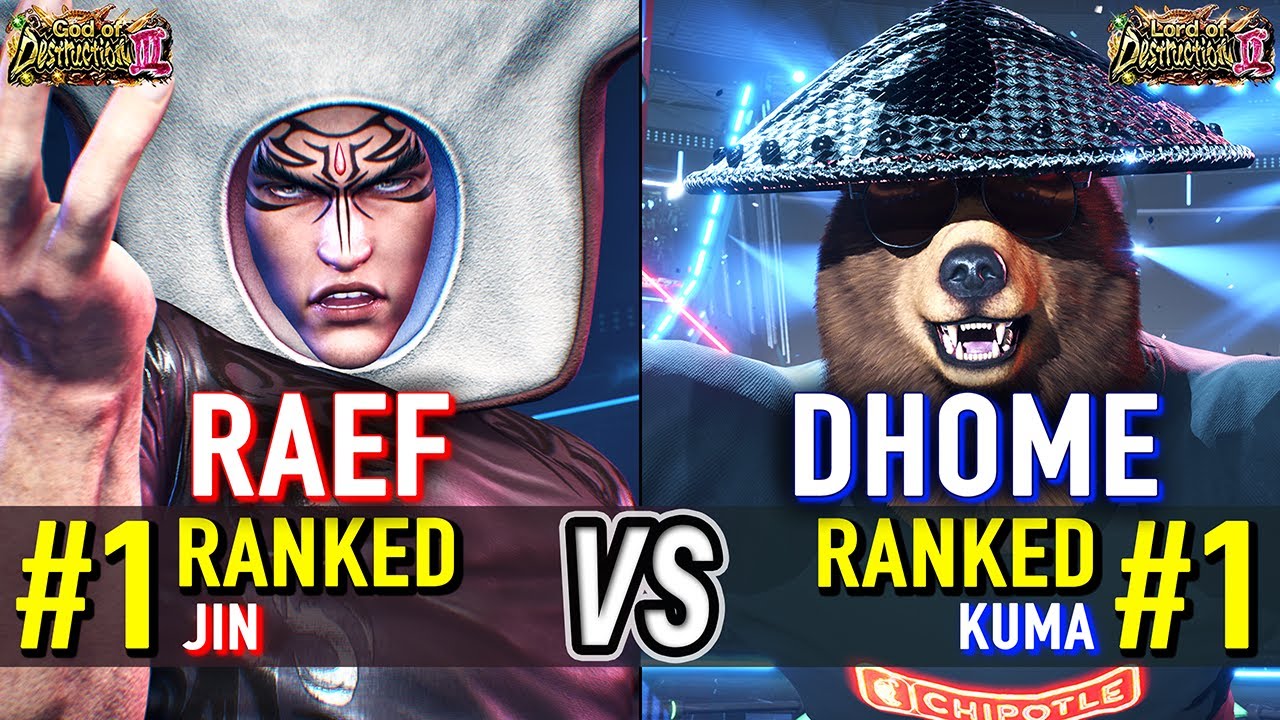 T8 🔥 RAEF (#1 Ranked Jin) vs DHOME50HBK (#1 Ranked Kuma) 🔥 Tekken 8 High Level Gameplay