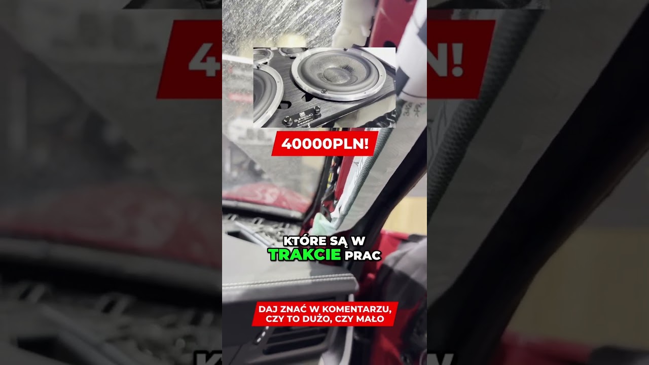 Montujemy audio za 40 000 PLN w Porsche! #shorts