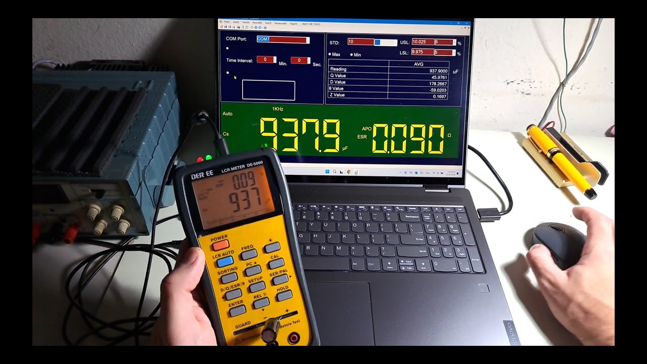 LCR meter DE-5000, integrating the USB interface