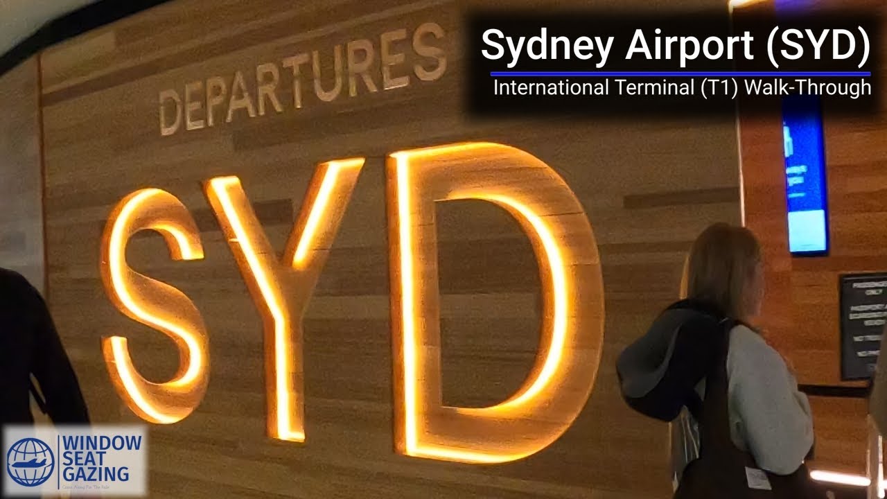Sydney (SYD) Airport International Terminal (T1) Walk-Through / 4K