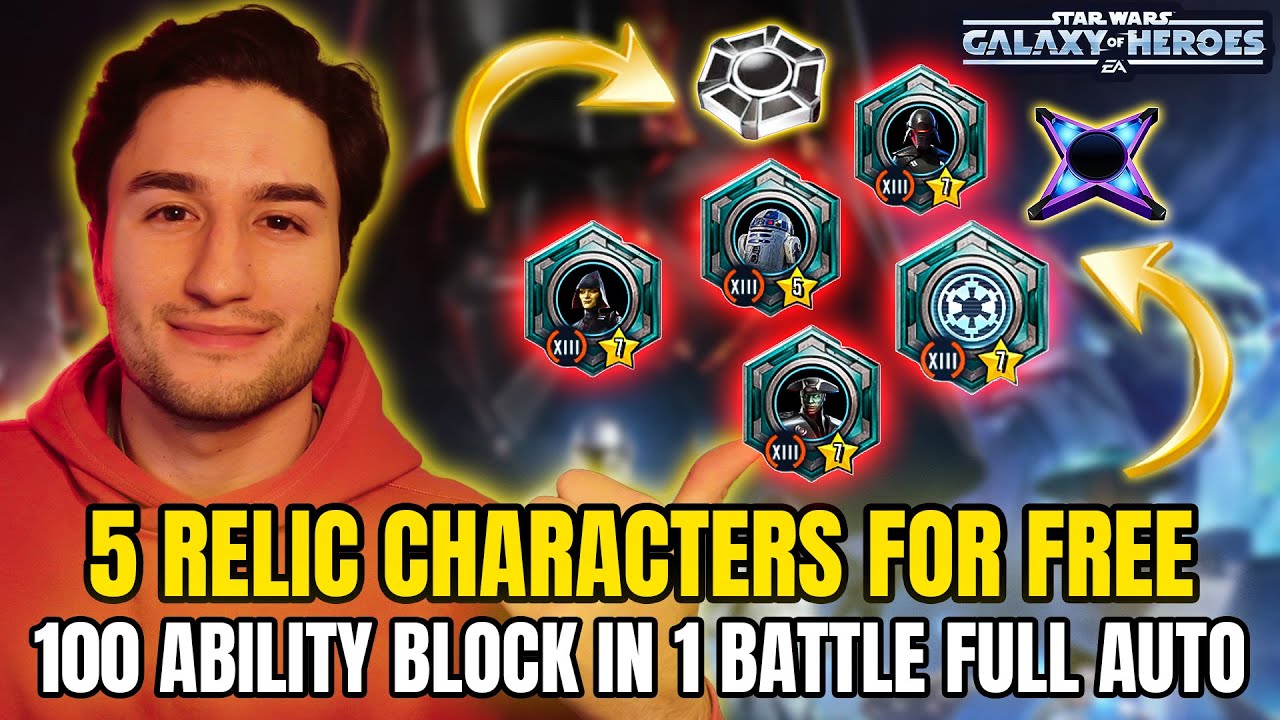 Unlock 5 Relic Characters for FREE! 100 Ability Block in 1 Battle FULL AUTO! Easy Stealth Trick!