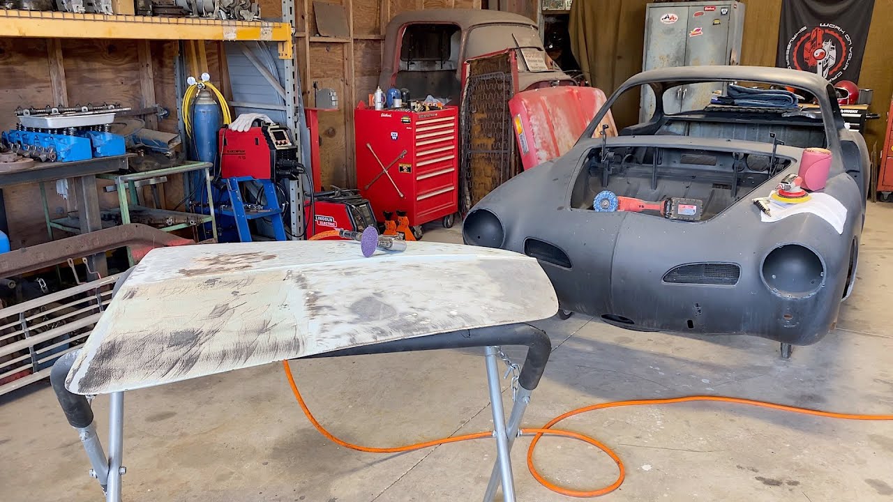 PAINT Removal | Sanding the HOOD - Volkswagen Karmann Ghia