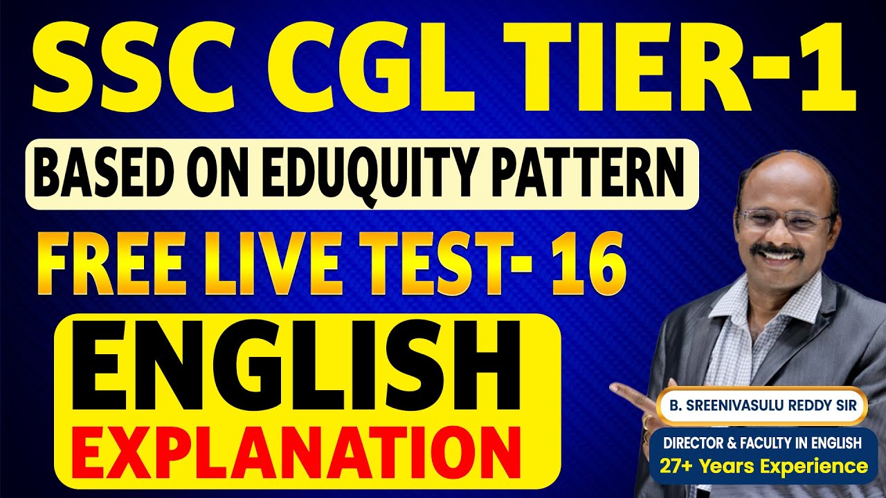 ALL INDIA LIVE MOCK-16 ENGLISH EXPLANATION | BY SRINIVASULU REDDY SIR | EVEREST COACHING POINT