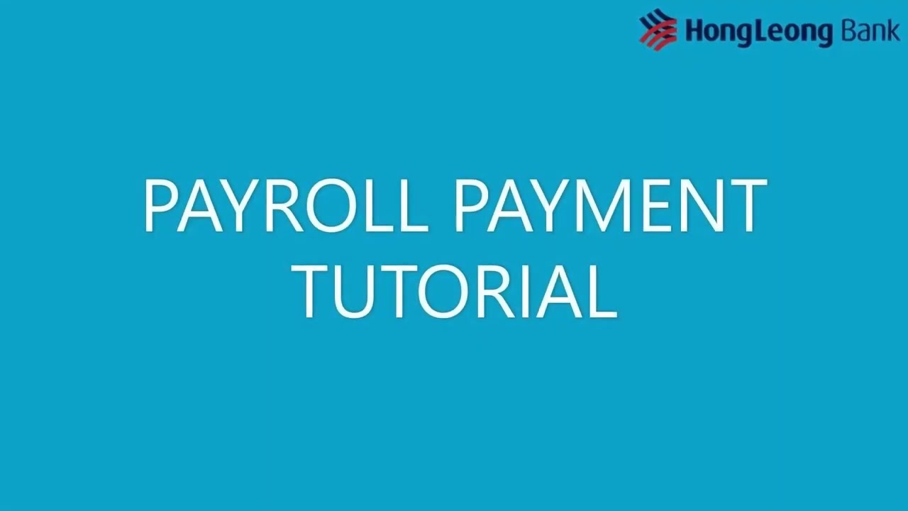 [English] Payroll payment tutorial