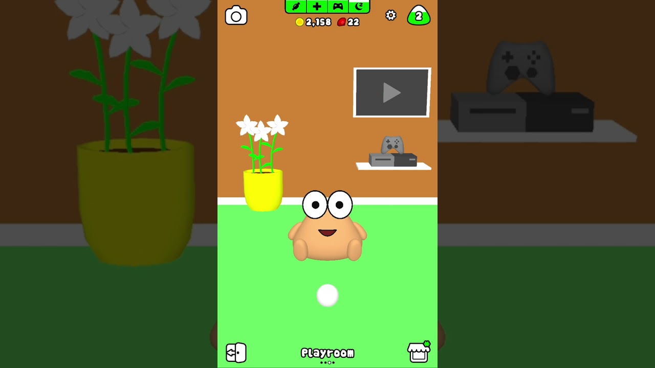 Jugando el nuevo pou 3D disfruten :D