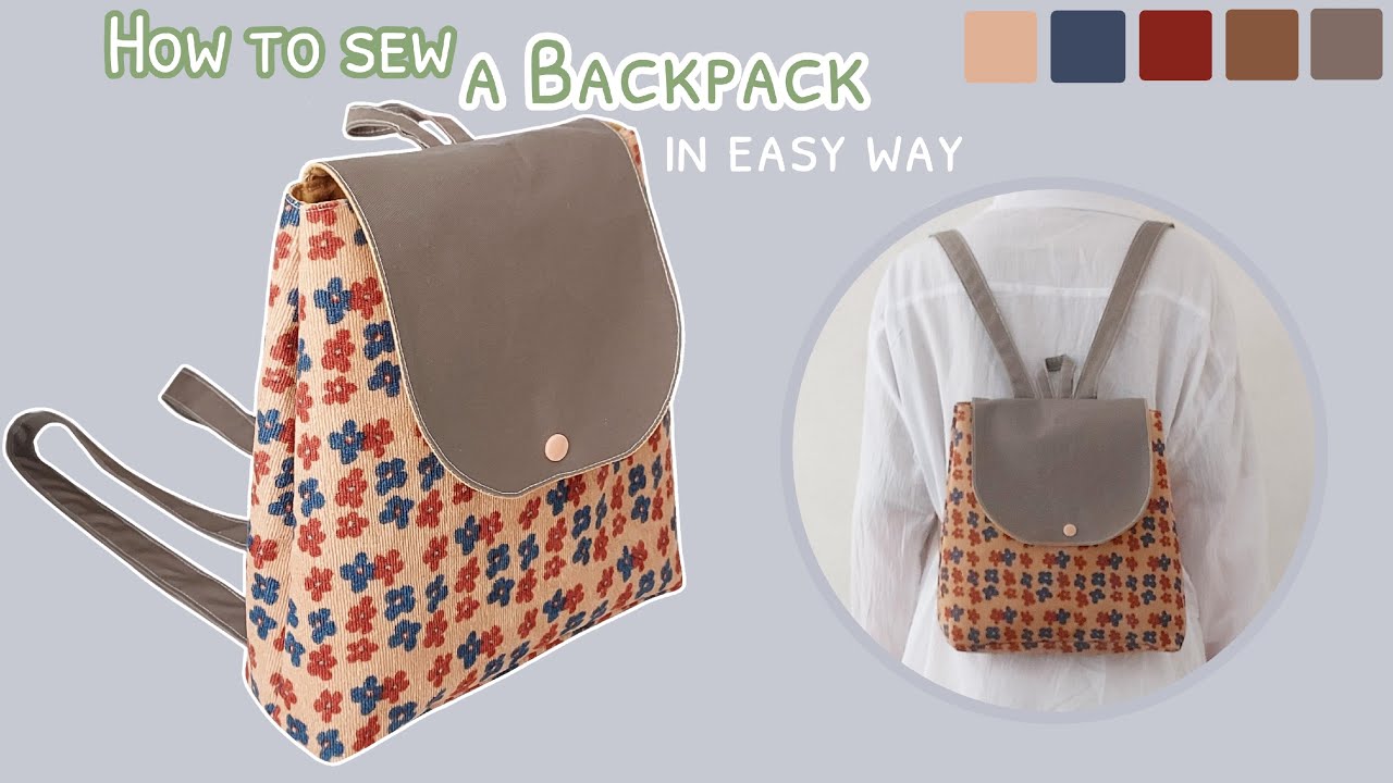 How to sew a backpack in easy way | easy backpack diy | easy backpack sewing tutorial |diy backpack