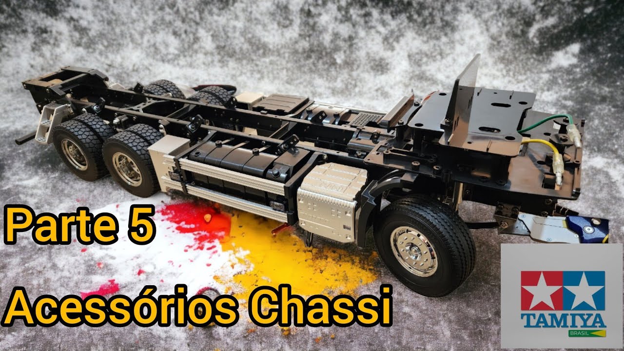 Tamiya Volvo FH16 1/14 Parte 5 - Acessórios Chassi @tamiyabrasil6978 #truckmodelismo