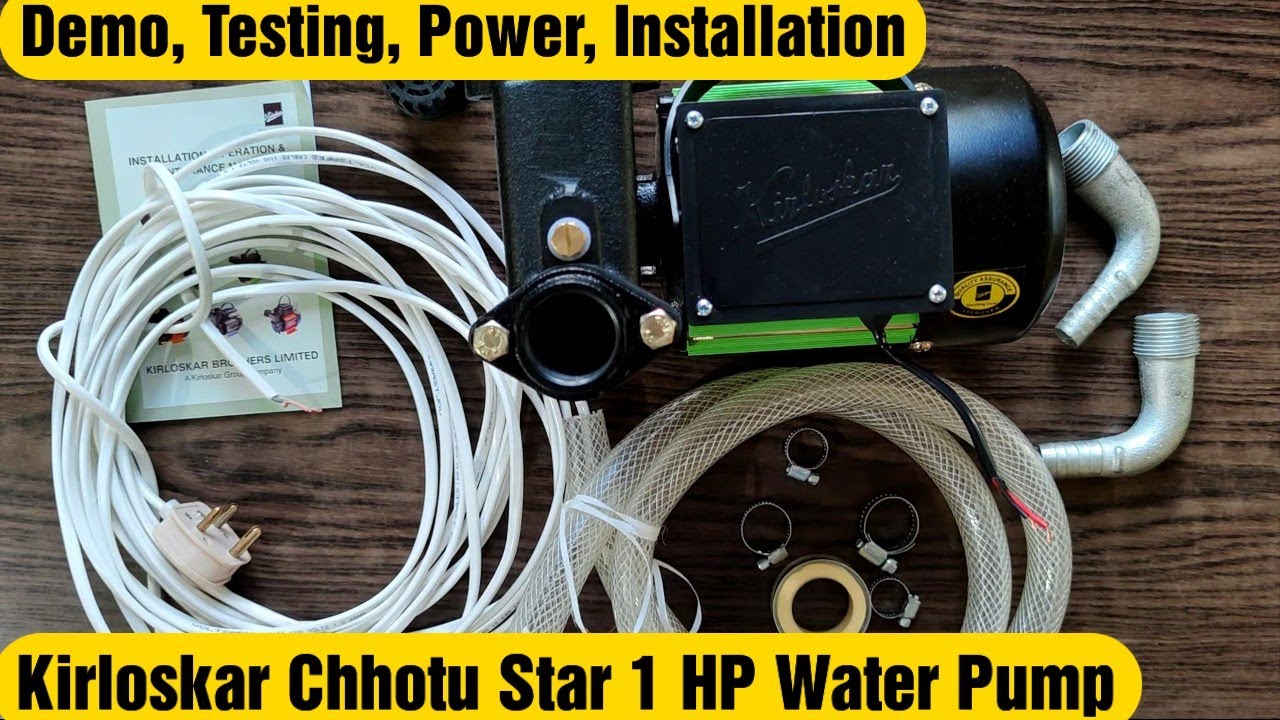 Kirloskar Chhotu Star Ultra 1 HP Monobloc Water Pump | Installation, Power Testing, Setup & Demo