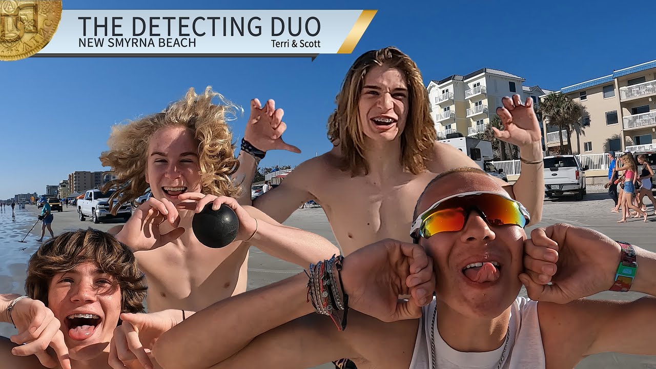 Early Spring Breakers Metal Detecting New Smyrna Beach | The Detecting Duo