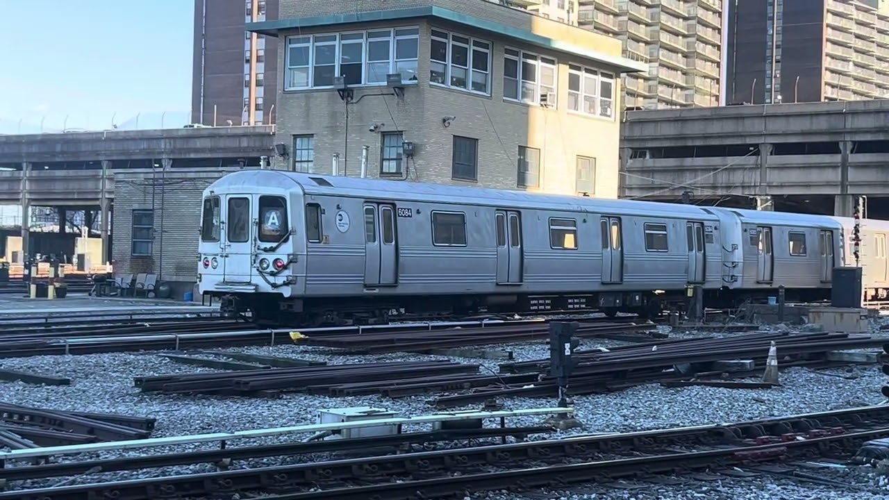R46 A train entering pitkin yard