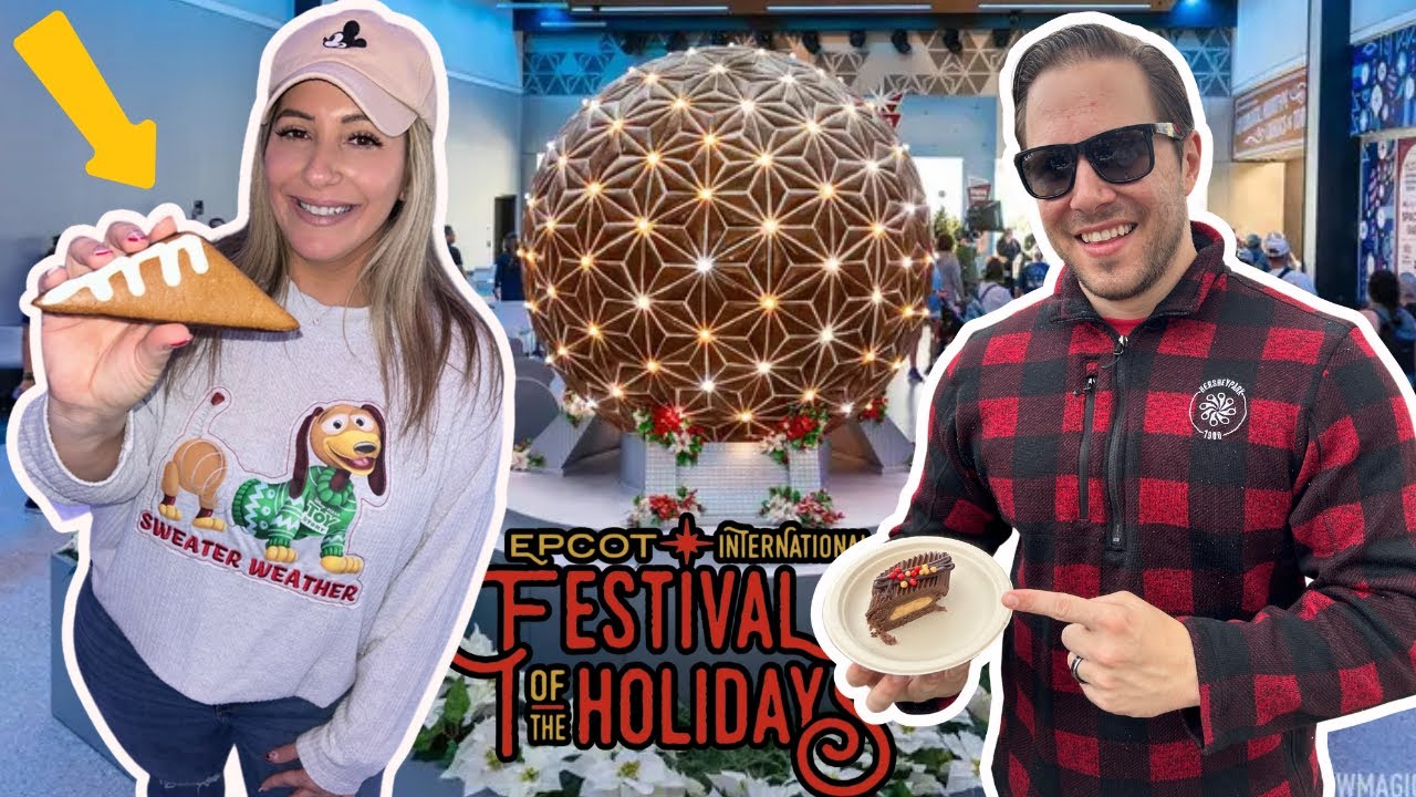 Epcot's Festival of the Holidays 2024 Opening Day! NEW Food, Gingerbread Display, Merch & More!