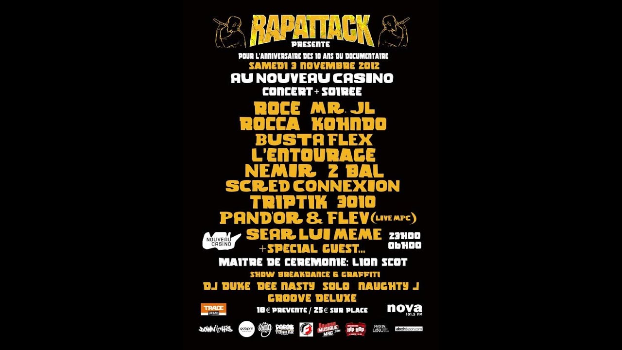@Nouveau Casino RAPATTACK (concert + interviews)  03.11.2012  [by 94style]