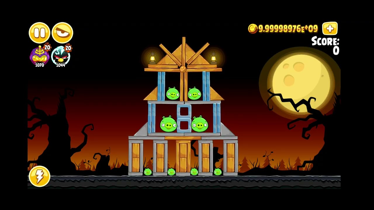 Angry birds seasons old version modded gameplay #2 trick or treat levels 2-1 2-15