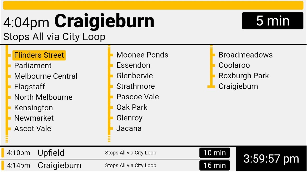 Ins And Outs Of The Craigieburn Line