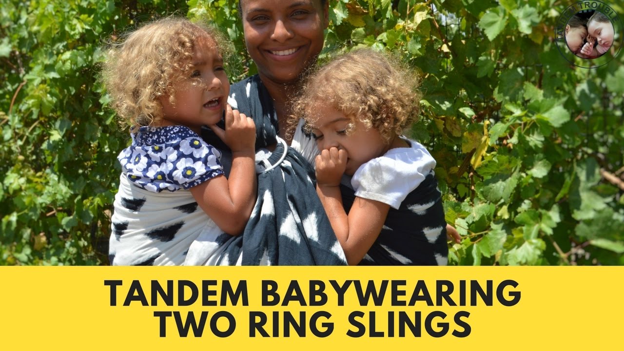 Tandem Babywearing: Two Ring Slings