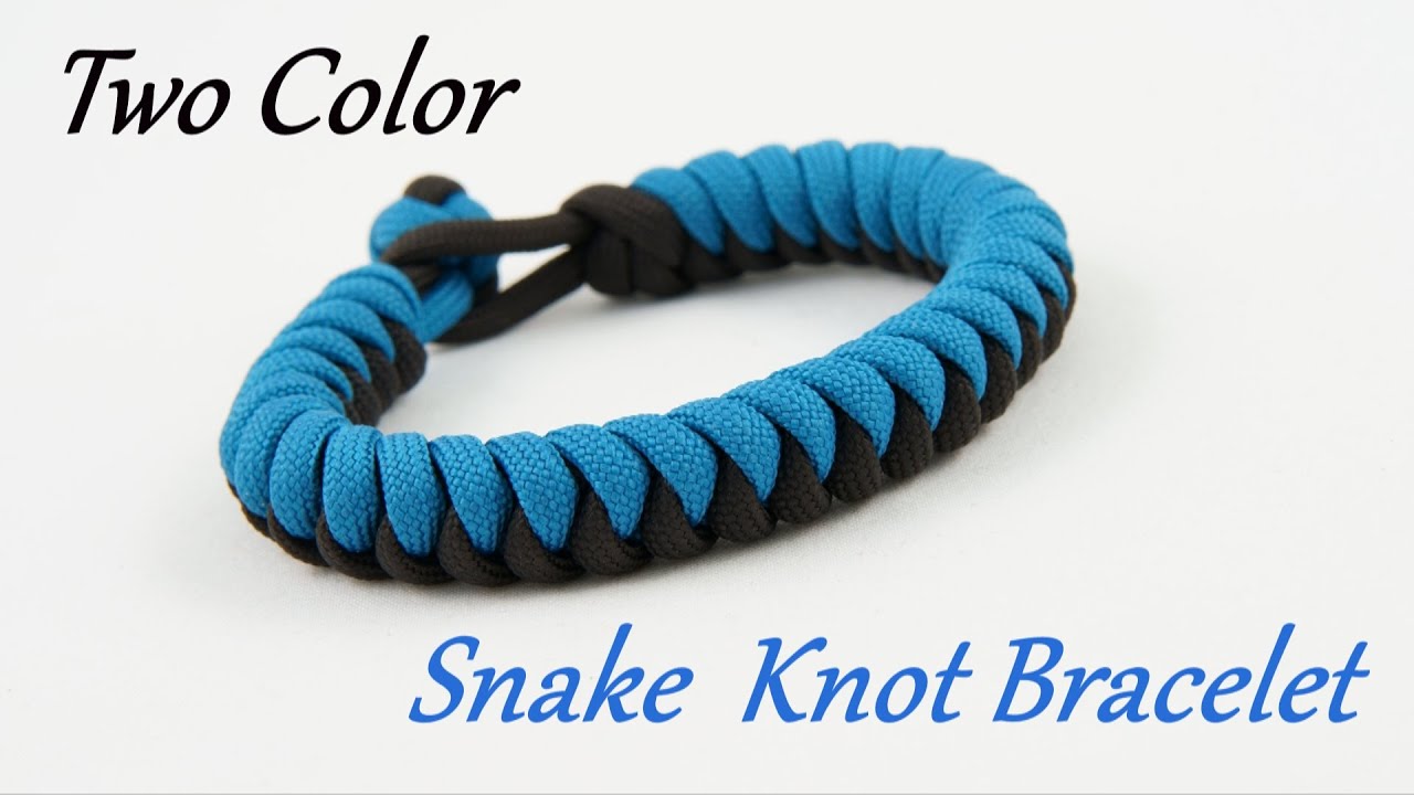 Two Color Snake Knot  Paracord Bracelet