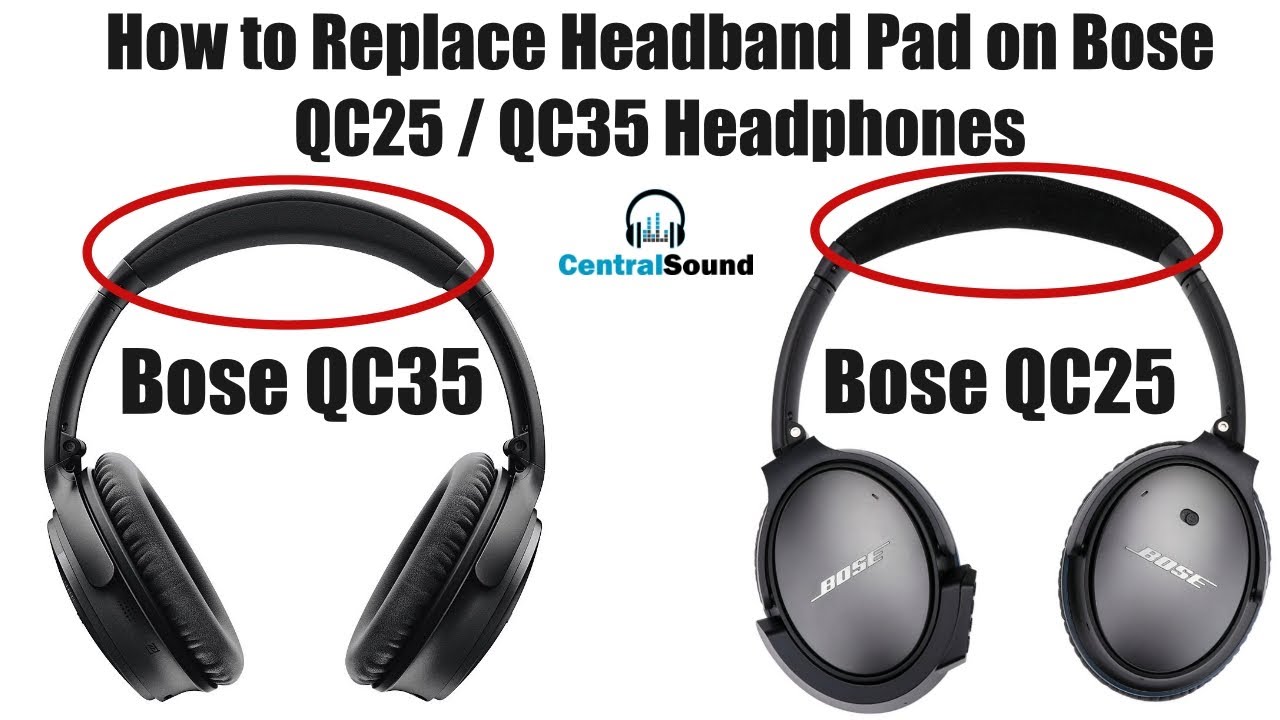 How to Replace Headband Pad Cushion on Bose QC35 QC25 QuietComfort 35 25 Headphones