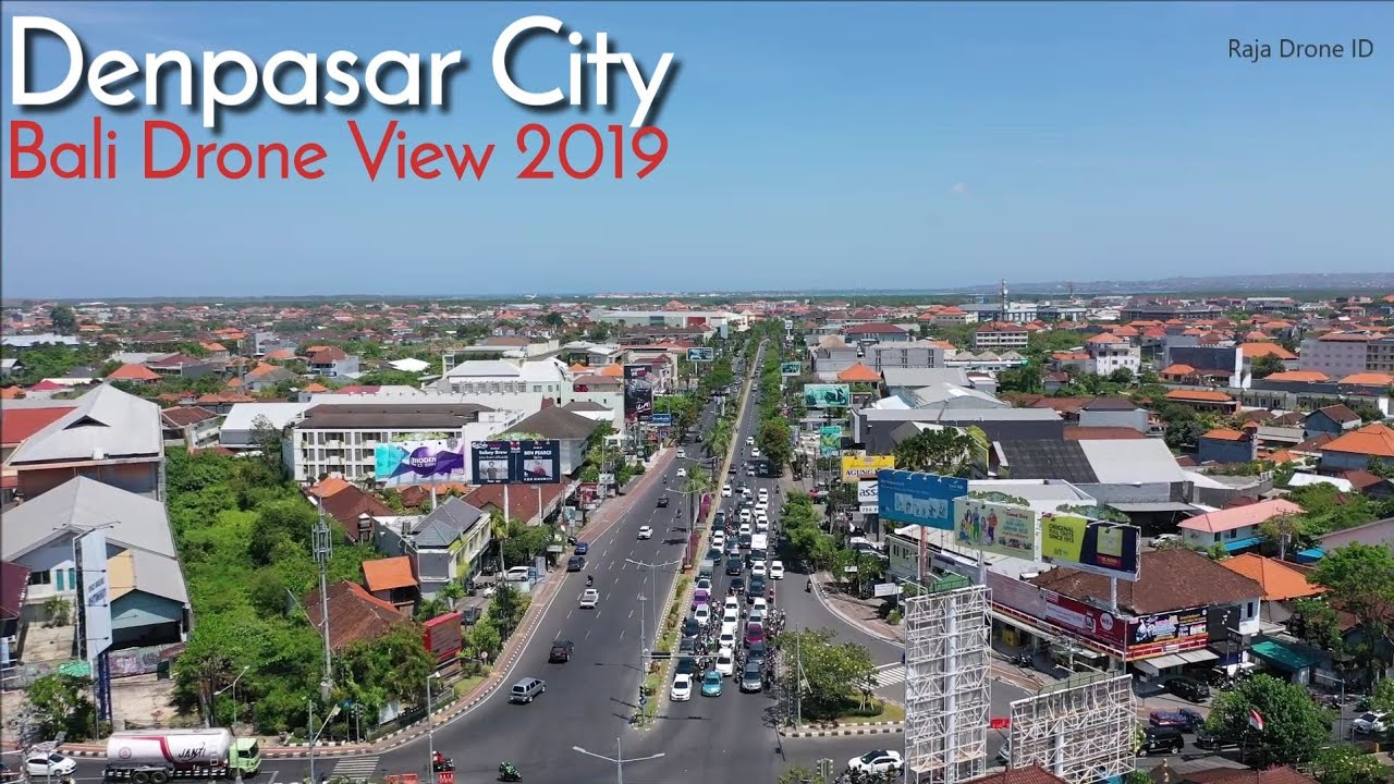 Denpasar City, Bali Drone View 2019