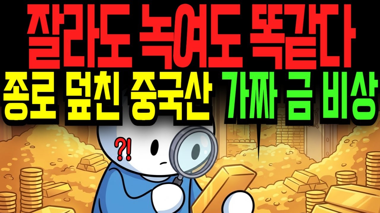 잘라도 녹여도 똑같다? 종로 덮친 중국산 가짜 금 비상ㅣ시니어경제ㅣ노후자금ㅣ쉬운경제학