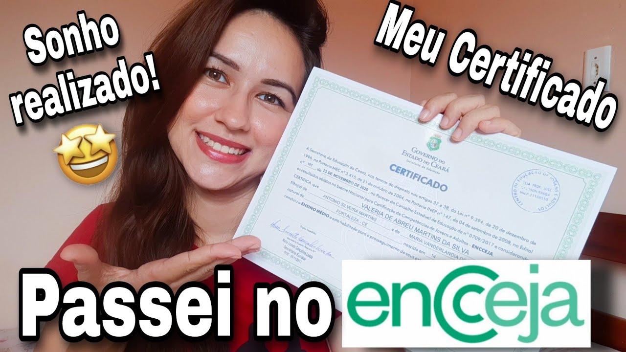 PASSEI NA PROVA DO ENCCEJA + MEU CERTIFICADO DE CONCLUSÃO 🤩