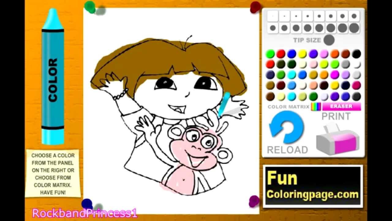 Dora Online Games -  Dora Coloring Games