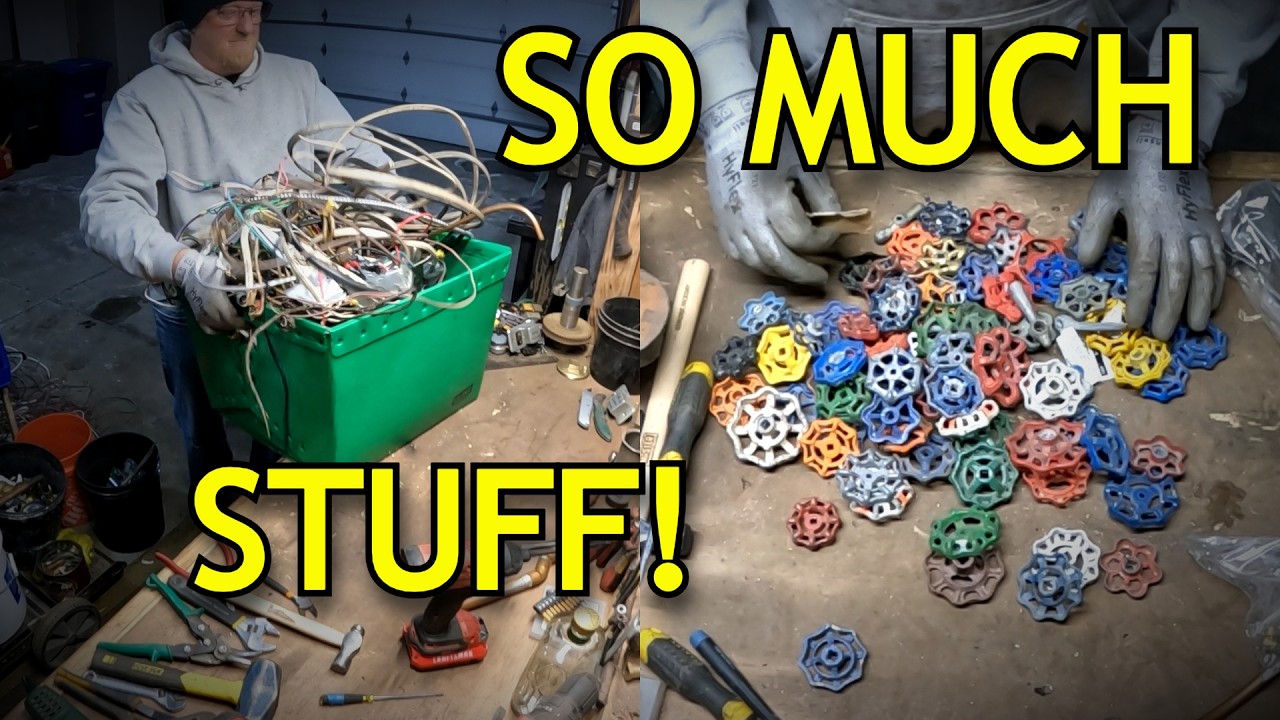 Sorting / Scrapping My Dumpster Finds.  Wide Variety of AWESOMENESS!!
