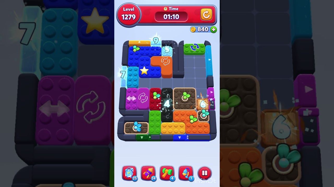 Color Block Jam Level 1279 &ndash; Full Puzzle Solution (No Boosters)