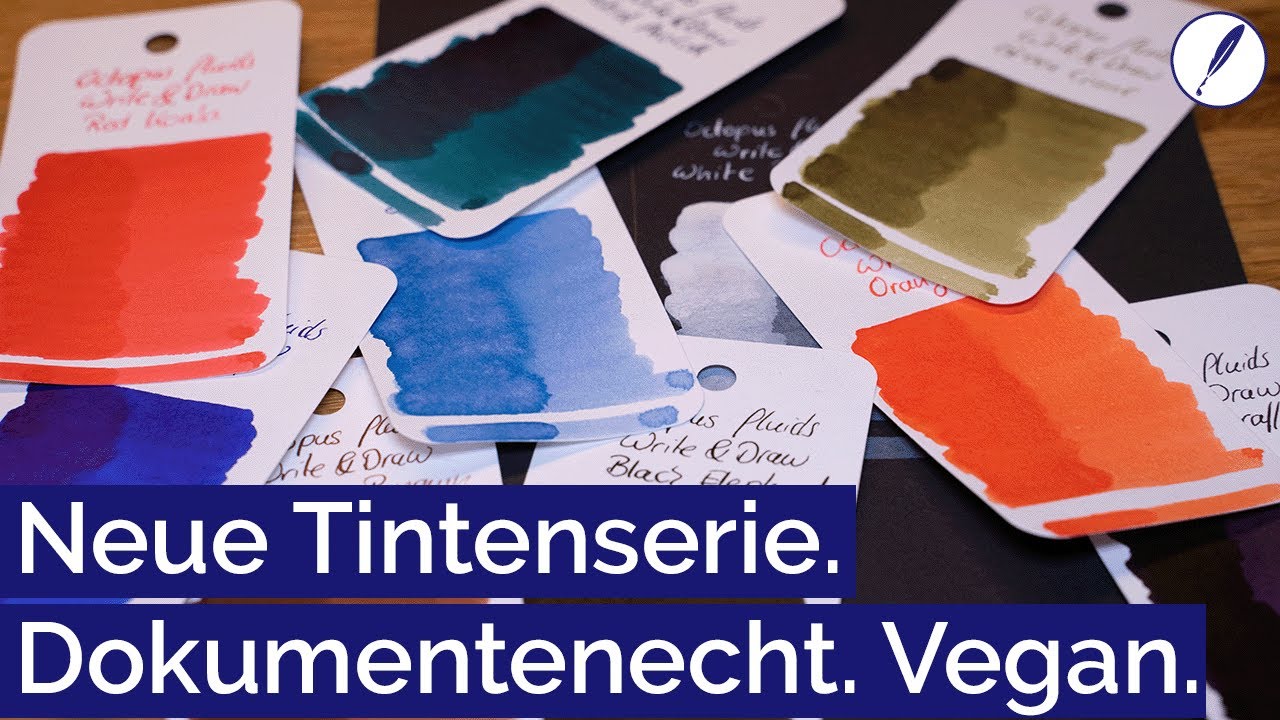 Neue Tintenserie: Dokumentenecht. Vegan. Für Füller geeignet - Octopus fluids Write&Draw angeschaut.