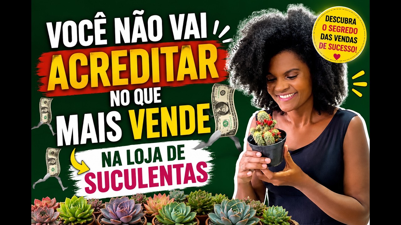 VOCÊ NÃO VAI ACREDITAR NO QUE MAIS VENDE NA LOJA DE SUCULENTAS