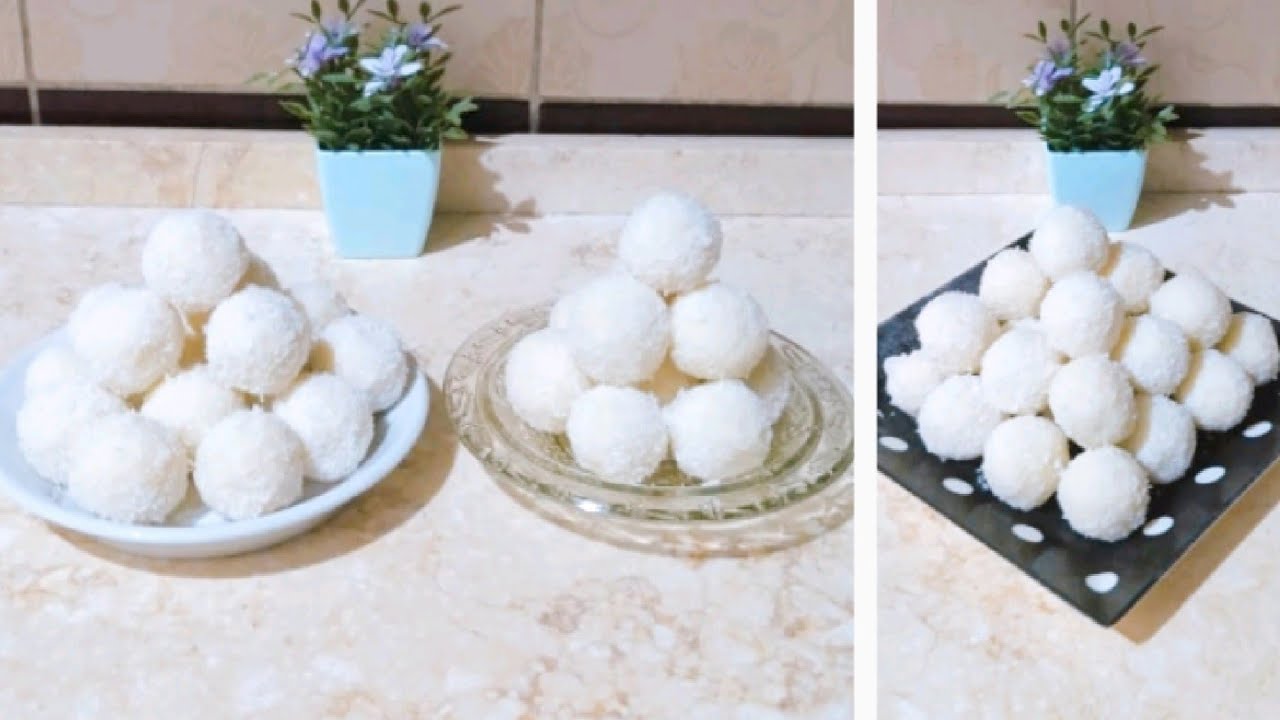 طريقة عمل كرات الرافيلو بجوز الهند😋 بدون حليب مكثف بطعم لا يقاوم نفس الجاهز بالظبط🤫