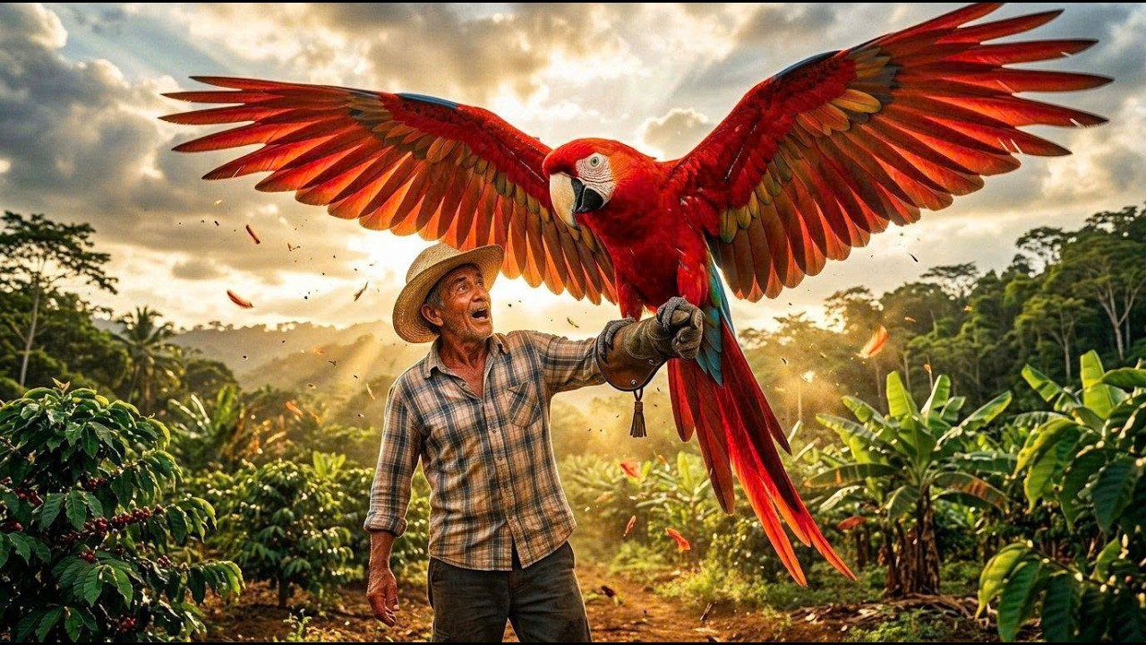 Cinematic Wildlife in a Giant Aviary: Macaw Bond, Nest Build, Hatch.