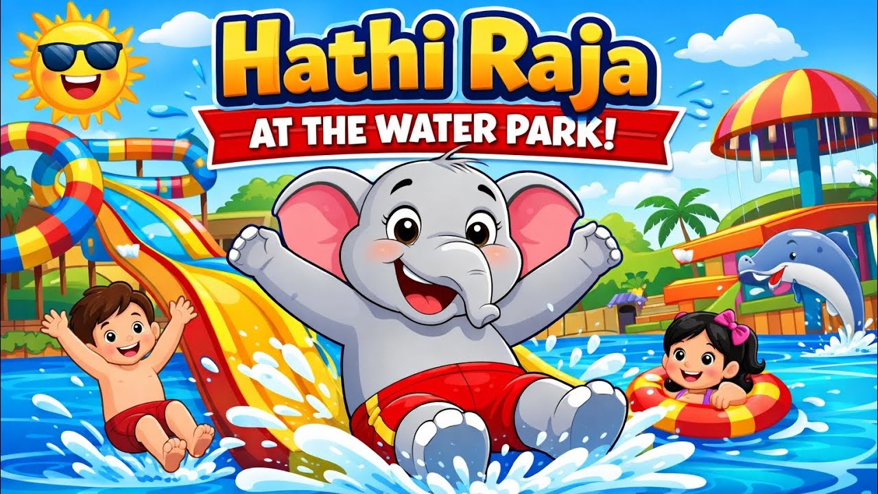 Hathi Raja at the Water Park 💦 | Funny Kids Cartoon & Rhyme