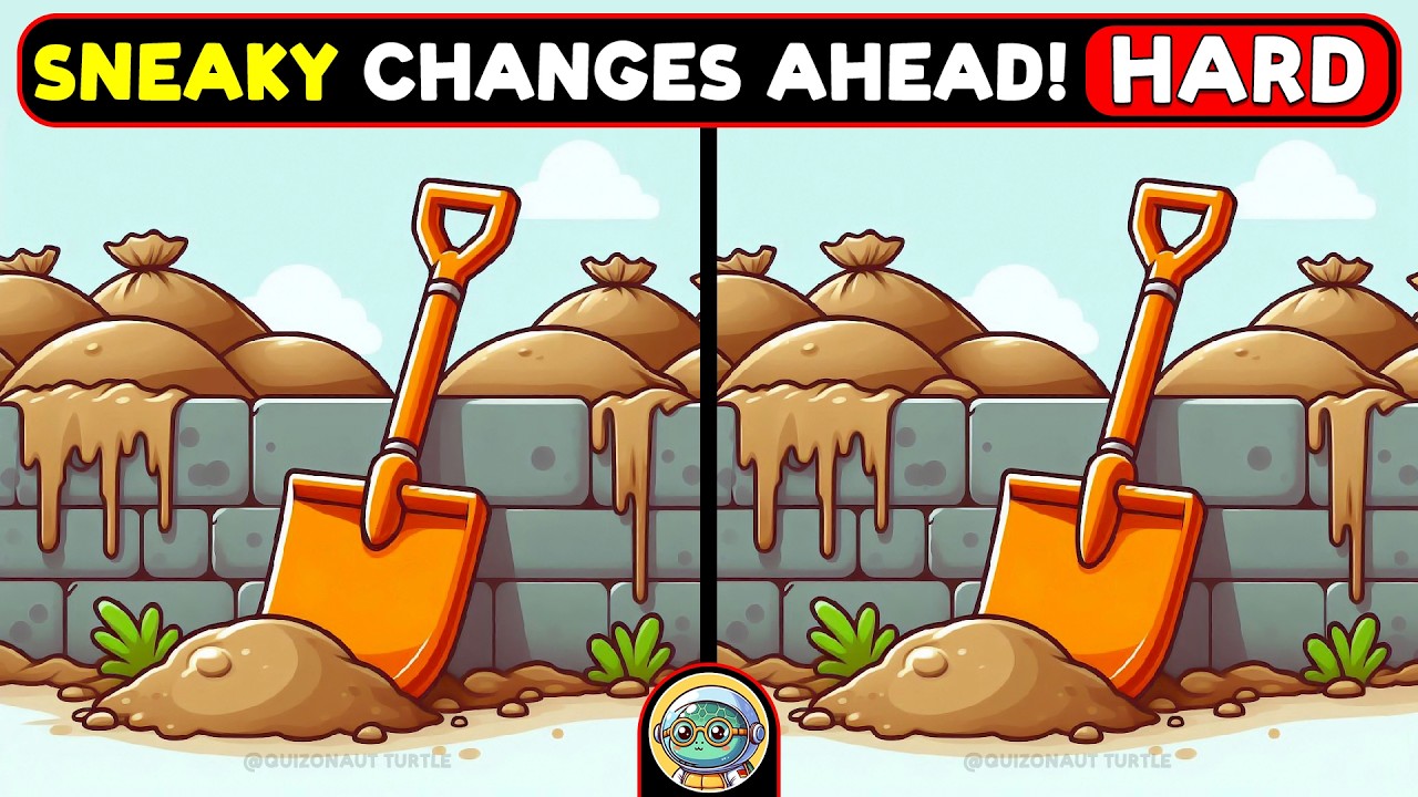 🐢🧩 Find 3 Differences | Puzzle Your Brain 🧩🐢 | Quizonaut Turtle
