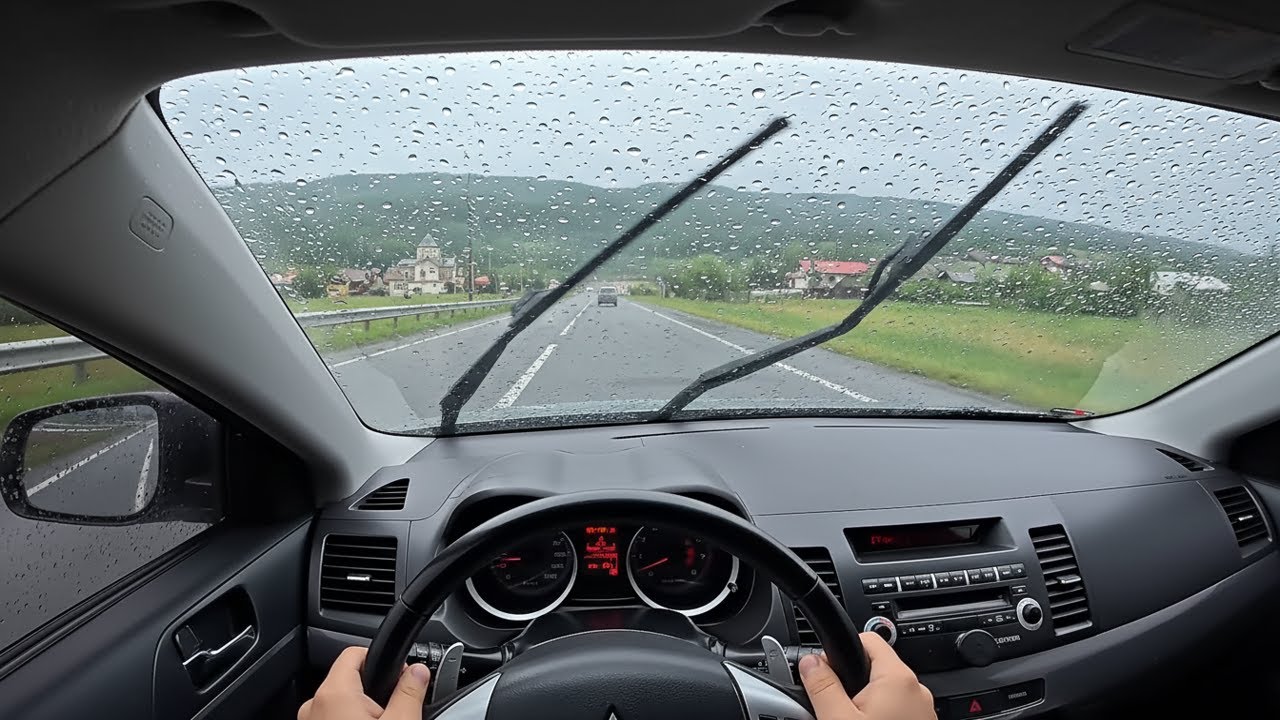 Alone in the Rain | Peaceful Drive Through the Mountains (ASMR POV)