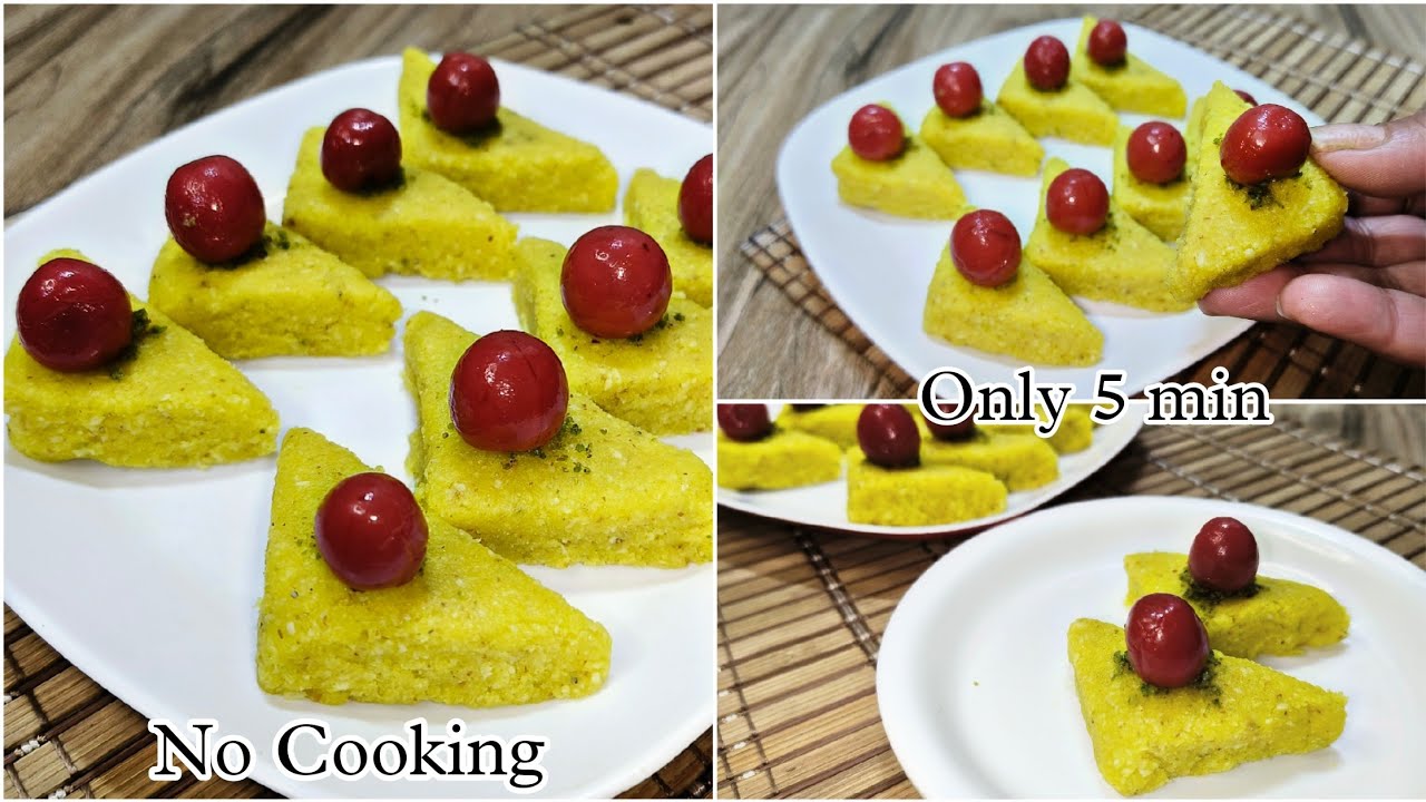 5 Min Fireless Cooking Recipes for Competition Soft Tasty Fluffy Coconut Burfi Dessert Recipe