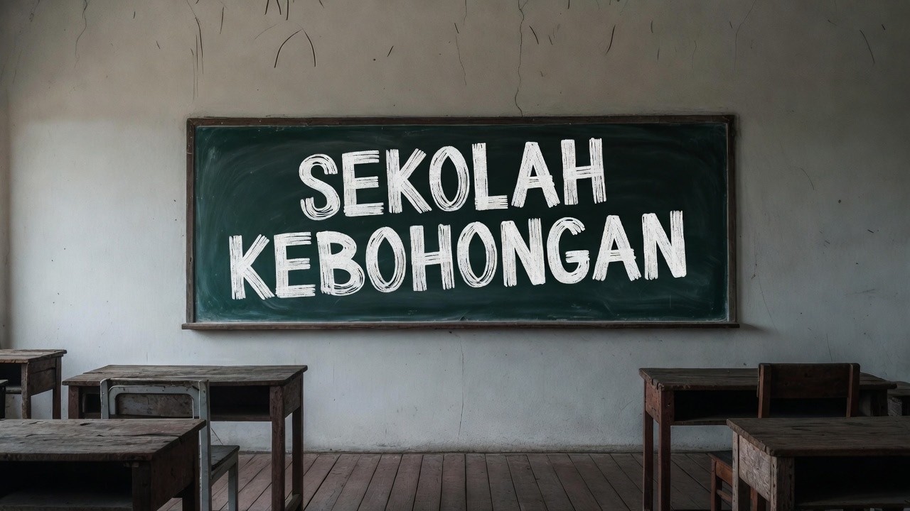 Sekolah kebohongan _Lagu ironi dan kritik satir tentang budaya kepalsuan yang kian merajalela
