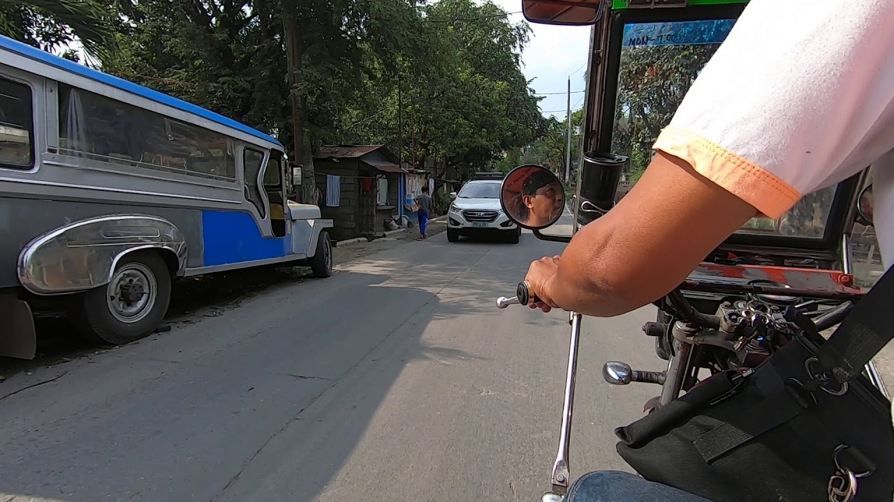 Philippines, tricycle ride from Food republic to Jhona's Saloon and SPA