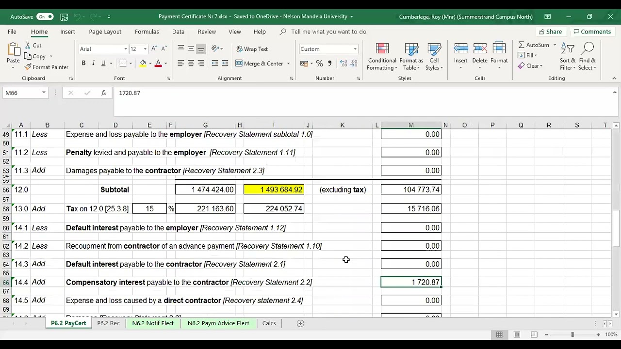 Final Account and Final Payment Certificate Part 3