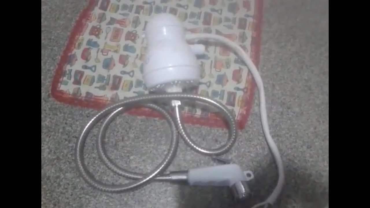 Ducha aquecida feita de chuveiro elétrico