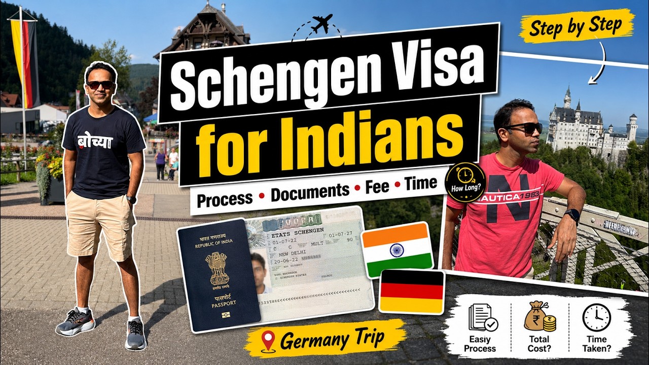 Schengen Visa for Indians 🇮🇳 | Complete Step-by-Step Process, Documents, Cost & Time
