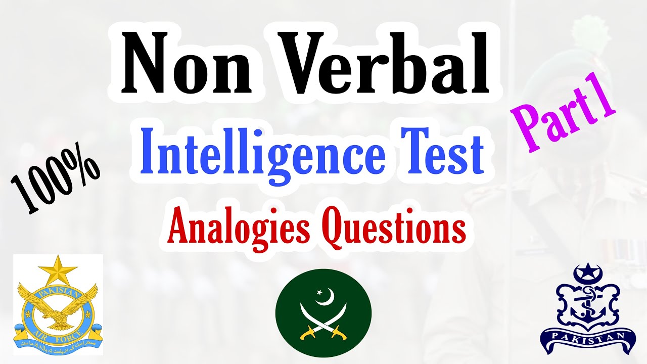Non Verbal Intelligence Test Preparation | Pak Navy/Army/PAF | Part1