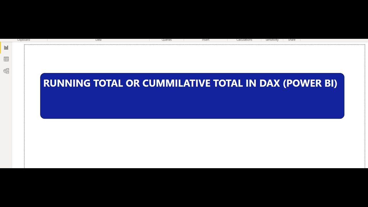 RUNNING TOTAL OR CUMULATIVE TOTAL IN DAX OR POWER BI