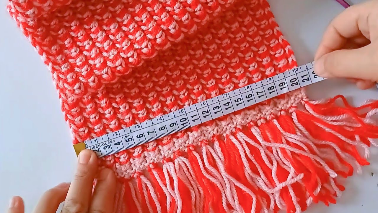 İKİ RENKLİ ŞİŞ ÖRGÜ MODELİ YAPIMI🌹TWO-COLORED SCARF MODEL EXPLANATION🌹 KOLAY BERE/ATKI/HIRKA ÖRNEĞİ 