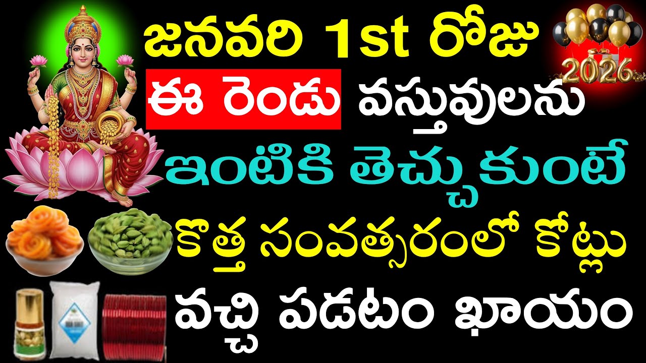 జనవరి 1st రోజు ఈ రెండు వస్తువులను ఇంటికి తెచ్చుకుంటే కొత్త సంవత్సరంలో కోట్లు వచ్చి పడటం ఖాయం
