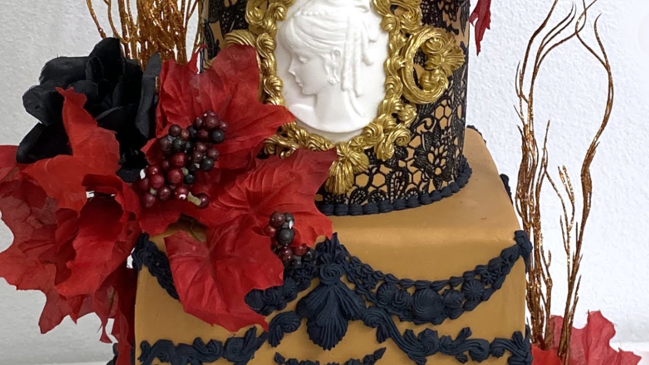 Moulin Rouge Vintage Cake 🎂 Classic Vintage Cake Decorating 🎵 Relaxing Music 🎵