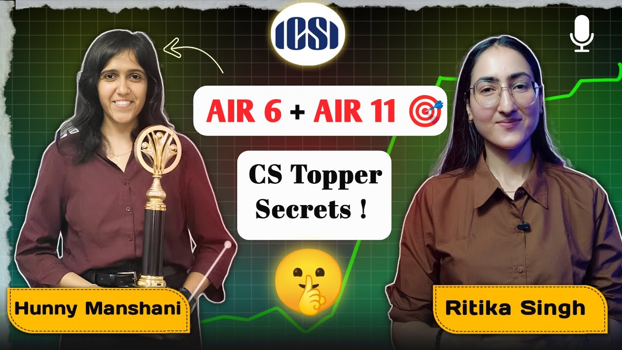 One Girl, Two Ranks! CS Executive AIR 6 & Professional AIR 11 Reveals Ranker Strategy