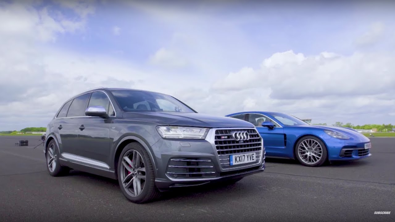 Drag Race! Audi SQ7 Vs Porsche Panamera | Top Gear