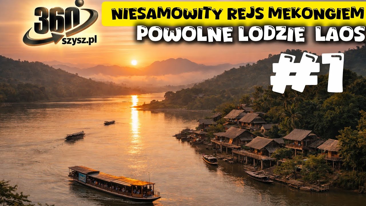 Dwa dni bez pośpiechu. Mekong w Laosie takiego nie widziałeś | 360° Insta360 X4 Wolne łodzie  LAOS