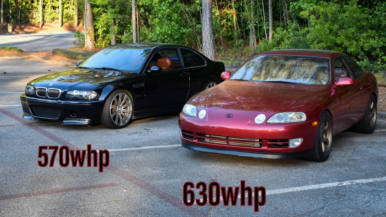 Supercharged BMW E46 M3 vs turbo 2JZ Lexus SC300 | Roll races