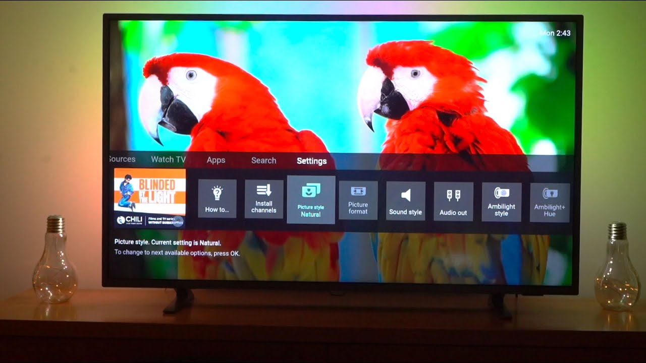 Телевизор Philips Ambilight 4K: обзор настроек изображения, приложений и подсветки!